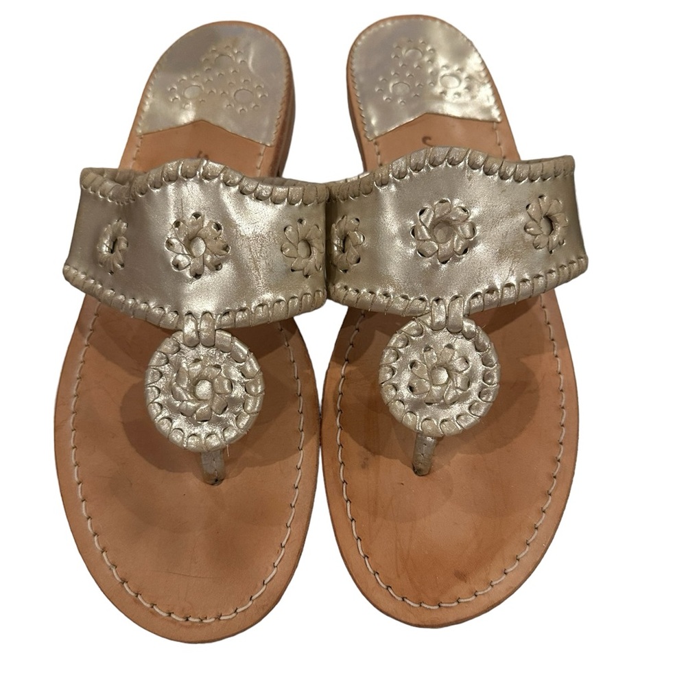 Jack Rogers Gold Sandals Size 8